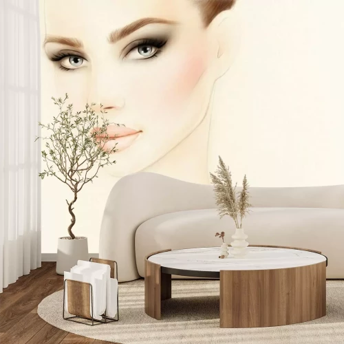 Papier peint  Portrait de femme délicatement peint