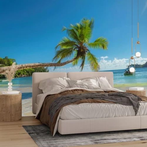 Papier peint  Palmiers tropicaux et littoral