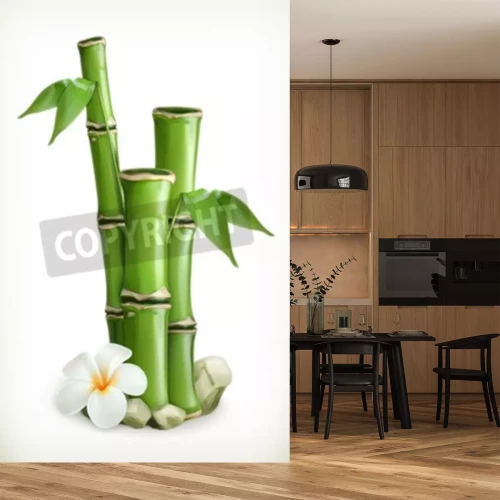 Sticker  Bambou, icône vecteur