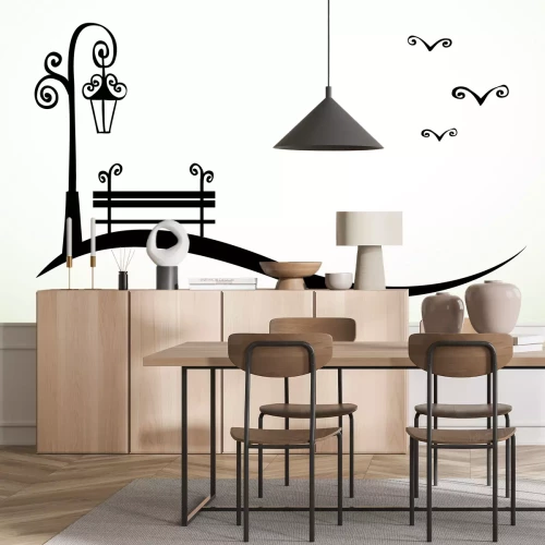 Sticker  Fond abstrait avec des éléments de tourbillon dessinés à la main