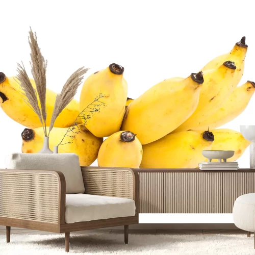 Sticker  Gros régime de bananes sur fond blanc