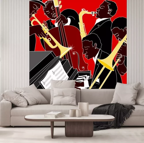 Papier peint  Un groupe de jazz en train de jouer