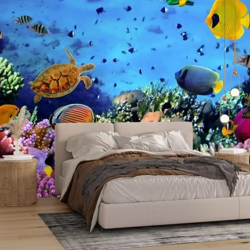 Papier peint  Coraux et poissons