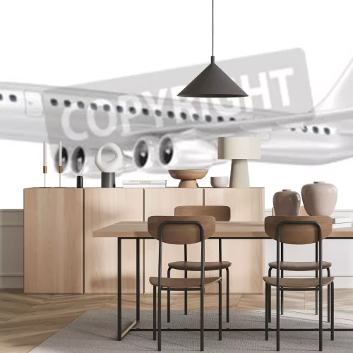 Sticker  Avion isolé sur le bleu. Ma propre conception