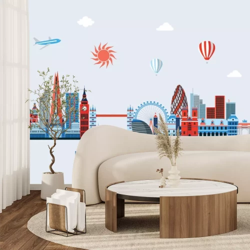 Sticker  London Skyline détaillé. Illustration vectorielle - vecteur stock