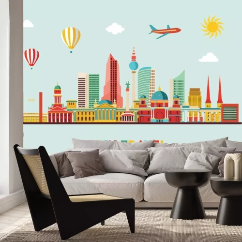 Sticker  Horizon de Berlin. Illustration vectorielle - vecteur stock