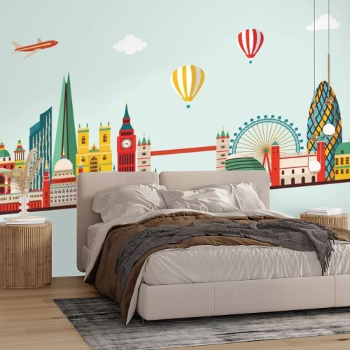 Sticker  London Skyline abstract. Illustration vectorielle - vecteur stock