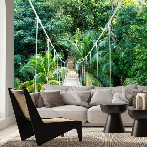 Papier peint  Pont suspendu dans la jungle