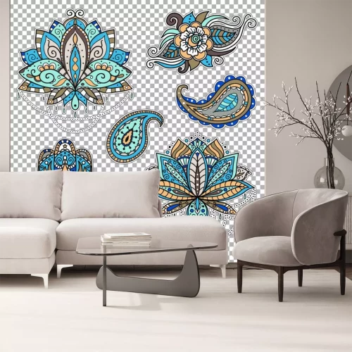 Sticker  Un ensemble d'autocollants sur le thème oriental