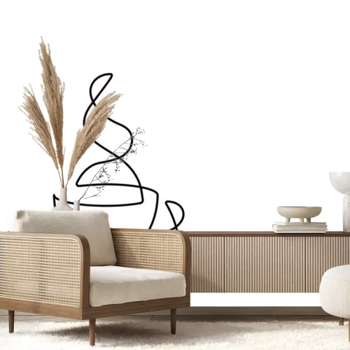 Sticker  Tasse à café dessinant une ligne