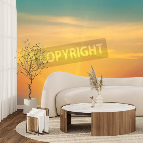 Papier peint  Lever de soleil coloré