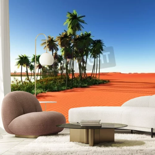 Papier peint  Oasis dans le désert africain