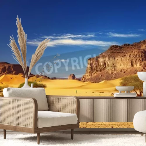 Papier peint  Des arbres dans le désert