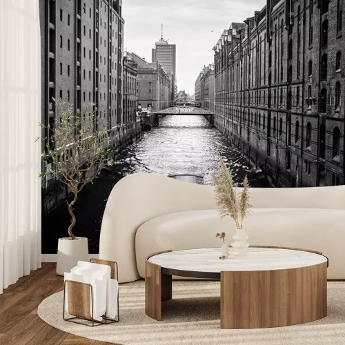 Papier peint  Rue de l'eau à Hambourg